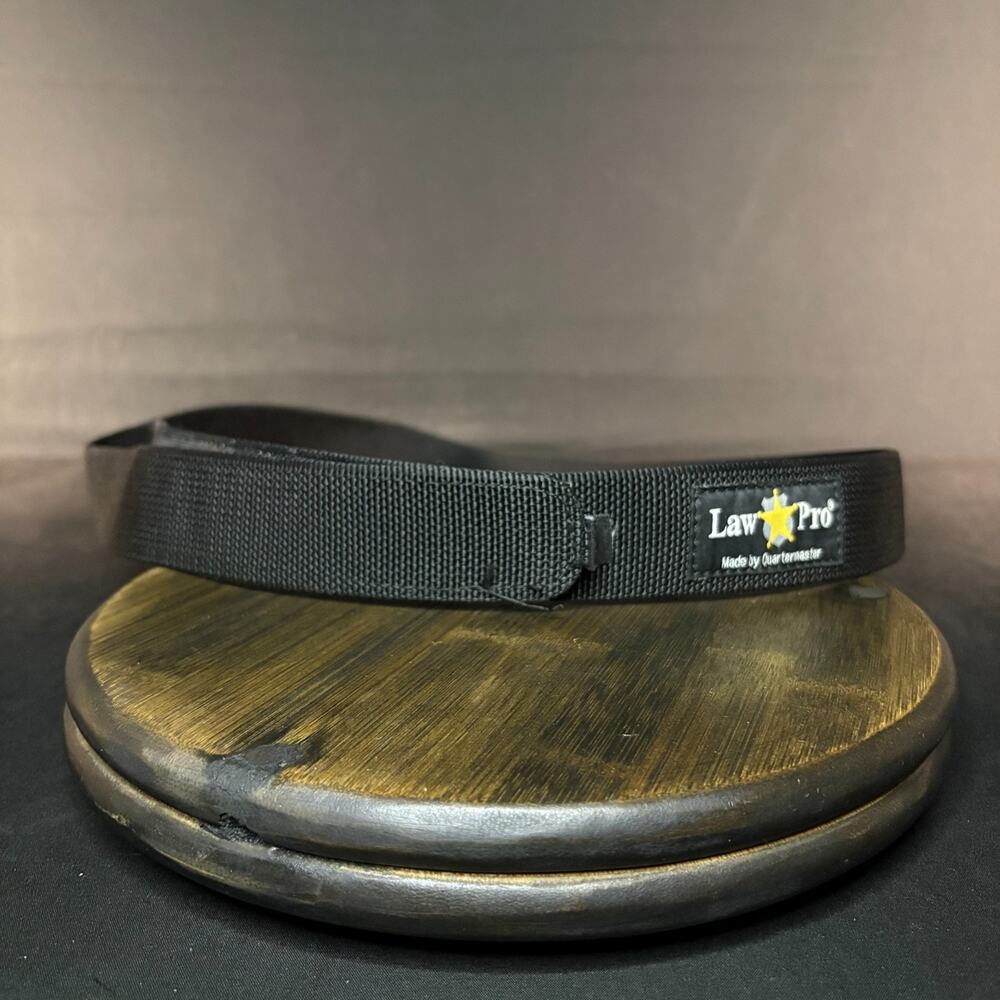 Law Pro Pants Belt Size Large 34"-40" Black Nylon Web 1.5" Wide NP020